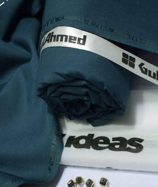 GulAhmed Wash & Wear Plain Suit Deep Blue