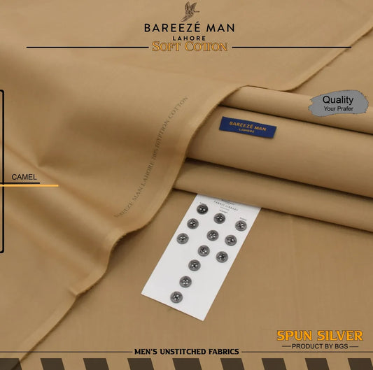 Men Unstitched Cotton Suit Multicolor Summer