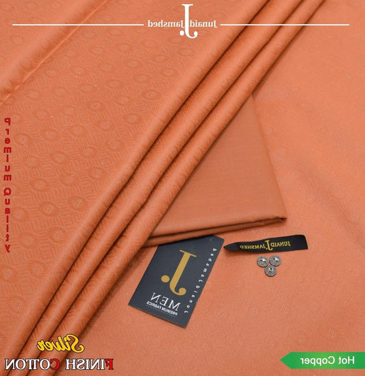 Men's Unstitched Suit Hot Copper Silver Cotton