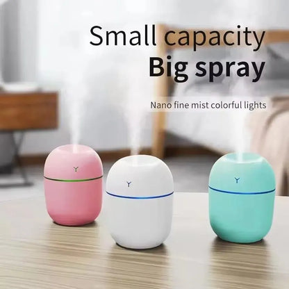 Portable Mini Humidifier with Nano Mist & Colorful Lights