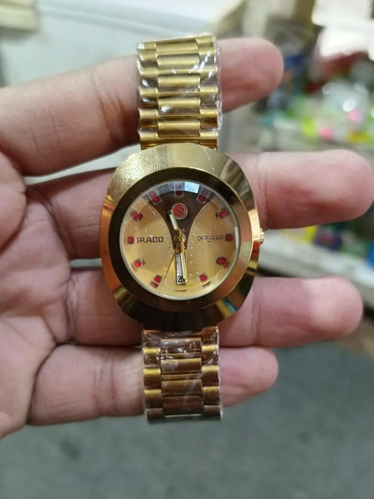 Rado DiaStar Original Gold Watch with Shield Design