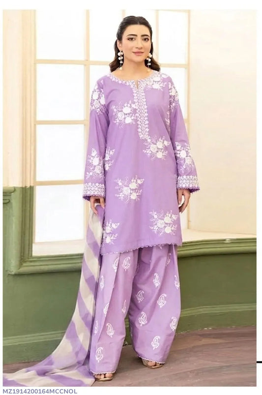 ZARASHAHJAHAN 3 Pcs Unstitched Embroidered Suit