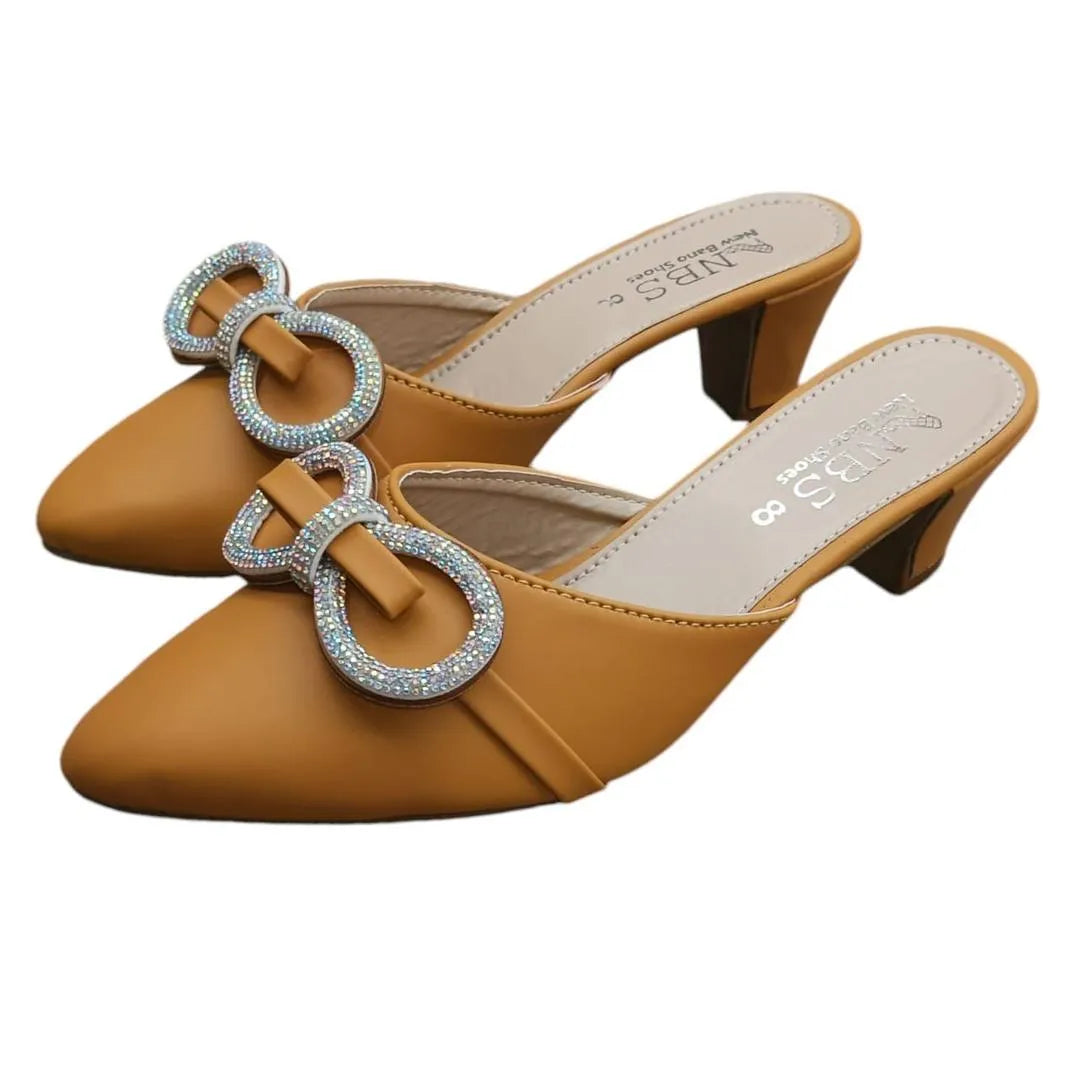 Women's Yellow Rhinestone Heels Size 6-11