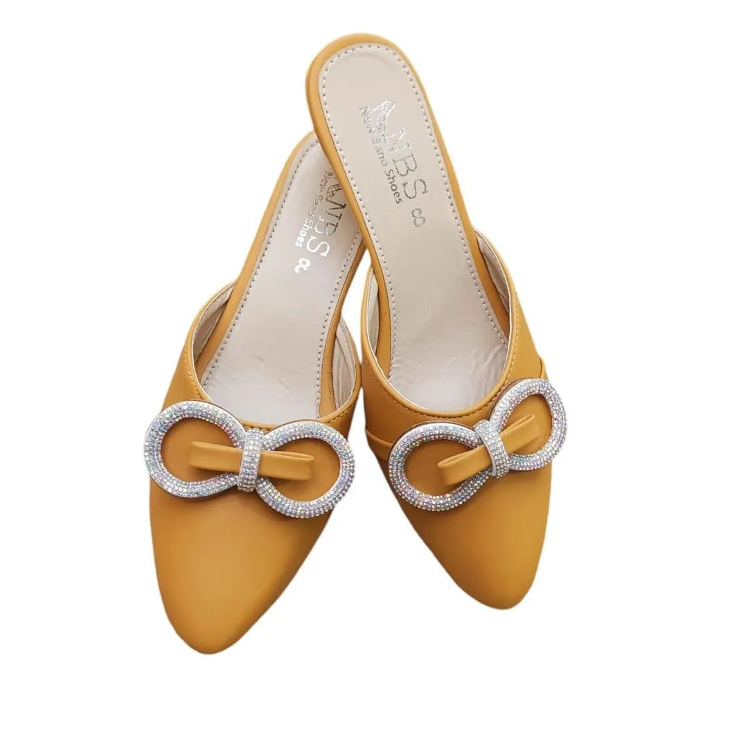 Women's Yellow Rhinestone Heels Size 6-11