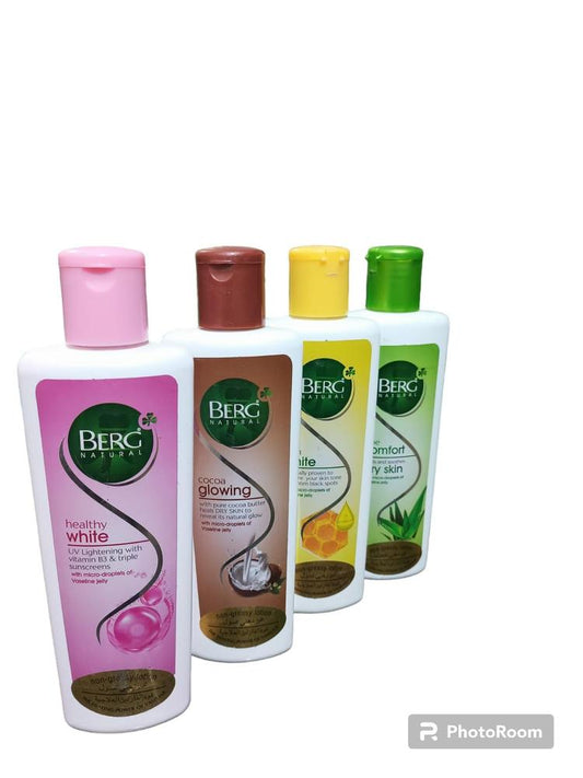 Berg Moisturizing Lotion Pack of 4 Non-Greasy 100ml