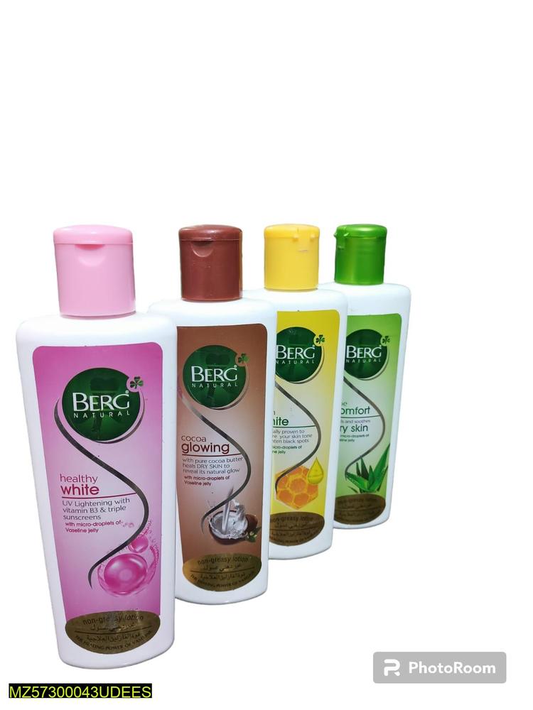 Berg Moisturizing Lotion Pack of 4 Non-Greasy 100ml