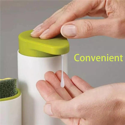 Kitchen Soap Dispenser & Brush Holder Set