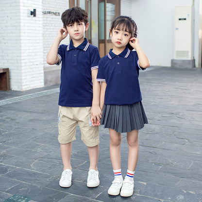 Kids Cotton Polo Shirt White Summer School Uniform
